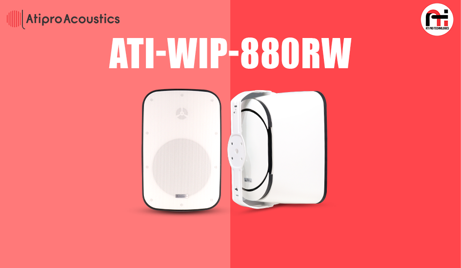 IP66 Waterproof Outdoor Wall Mount Speaker Model - ATI-WIP-880RW